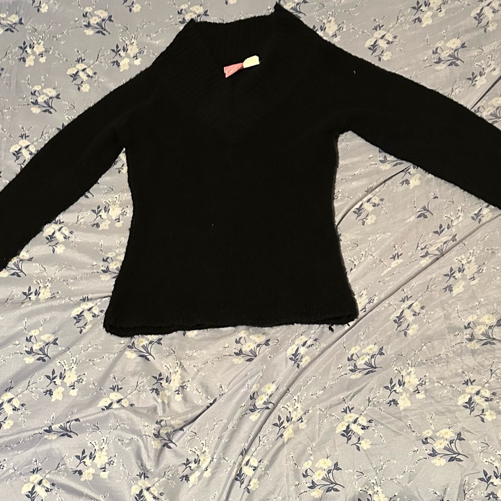 black sweater